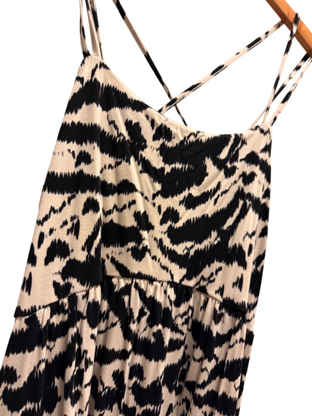 Old Navy Zebra Print Cross-Back Mini Dress